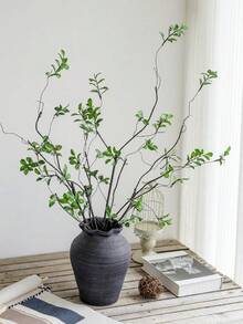 1/3/5/8/10pcs,Artificial Banyan Leaves, Long Stem - Perfect For Flower Arrangements, Home Office - Can Be Used As Vase Fillers And Bouquets - Perfect Home Decor, Office Decor, And Mother's Day Gifts Back To School Room Decor School Supplies - Green-long Branches - View 5