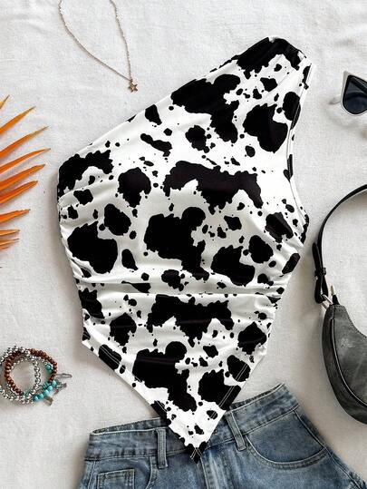 Soleia Blusa de hombro elegante y bohemia de estilo tropical para mujer, ideal para ocasiones como boda, graduación, fiesta de San Patricio, vacaciones, primavera, festivales de música, etc.