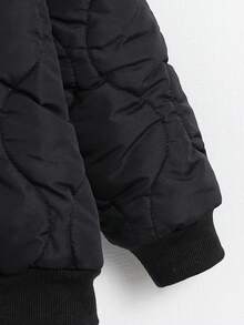 SHEIN Young Boy Long Sleeve Zip-Up Collar Casual Winter Jacket Fall