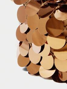 SHECARRY Túi Tote Tay Cầm Bằng Gỗ Đính Hạt Phong Cách Bohemian Thời Trang Cho Nữ - màu nâu - Xem 4