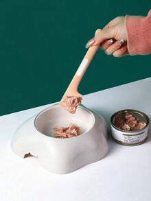 Zazumi 1pc Cat Canned Spoon Dog Wet Food Pet Feeding Mixing Long Handle Cat Spoon Canned Open Lid Pet Canned Spoon Pet Supplies - Multicolor - View 10