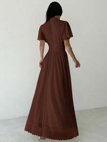 Firerie Váy trắng dáng chữ A xếp ly eo cao thanh lịch, lãng mạn, sang trọng, đi làm hàng ngày, đi biển, nghỉ dưỡng - Cà phê - Xem 5