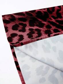 EMERY ROSE Chân váy dài họa tiết da báo cho mùa xuân và mùa hè - Màu Đỏ Sâu - Xem 3