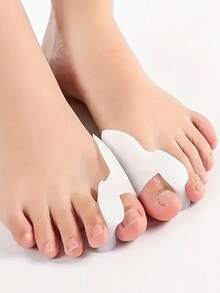 SHEIN 1 Pair White Silicone & Toe Separator - Ultra-Soft Hallux Valgus Brace For Foot Care, Pain Relief - Multicolor - View 8