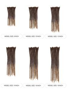Boho Braids Real Human Hair Dreadlock Extensions 4/30 10 Strands 8 Inch - 20 Inch Up 0.6cm Down 0.4cm Width 100% Permanent Human Hair Loc Extension Can Be Dyed Bleached Curled Handmade Loc Extension For Men Women 10 Strands Brown 4/30 Color - S4/30 - View 7