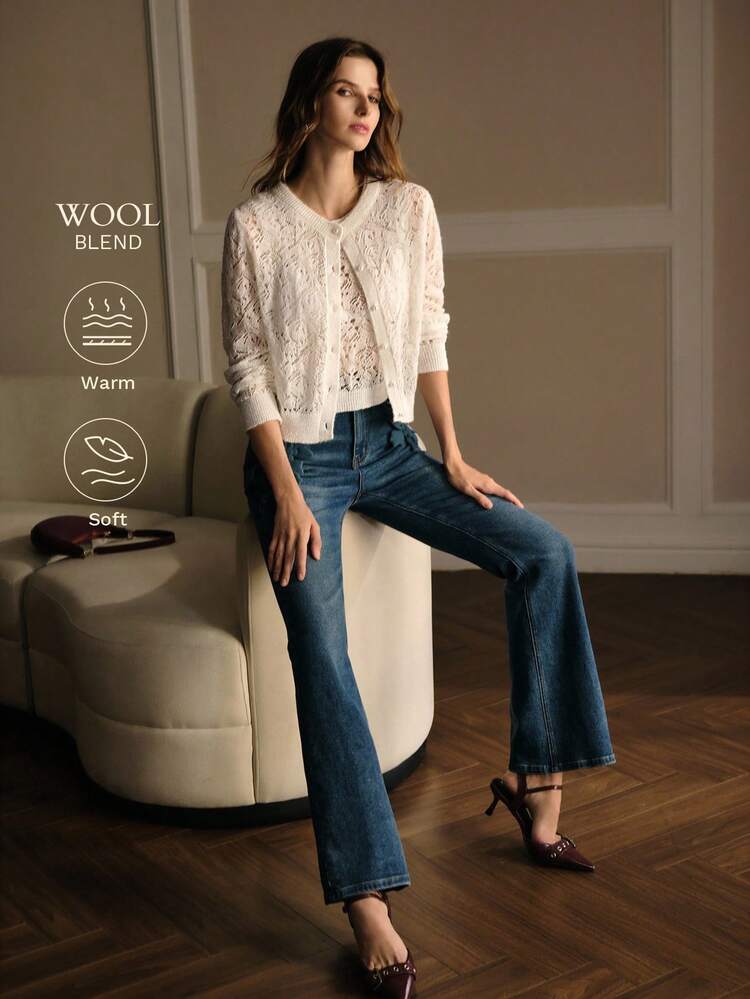 WOOL SHEER BUTTON UP CARDIGAN & TANK TOP SWEATER CO-ORD