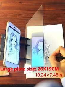 SHEIN طقم أدوات رسم وتخطيط إبداعي مع لوحة عرض - متوافق مع الهواتف والأجهزة اللوحية، مناسب للفنانين وعشاق الرسم، أداة عرض بصري محمولة للرسم، هدية عيد الميلاد والسنة الجديدة وعيد الشكر وعيد الهالوين، إبداع الرسم، ممارسة التخطيط، الرسم بمساعدة الأجهزة الرقمية، إبداع الفن المهني، تعلم المبتدئين - متعدد الألوان - مشاهدة 1