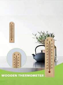 一款天然木质户外温度计，高精度，无需电池，设计简洁，适用于办公室、教室、客厅、卧室、农场和温室。壁挂式温度计 - 黃色 - 查看 7