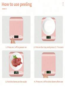 SHEIN Digital Kitchen Scale, High Precision Food Scale With Stainless Steel Platform, 5KG/10kg Capacity, 0.01oz/1g Division, Tare Function, Unit Conversion, For Cooking Baking, AAA Batteries Not Included - Multicolor - View 7