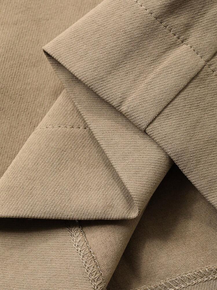 Brown Cargo Pants Outfit With Men's Jacket, Autumn