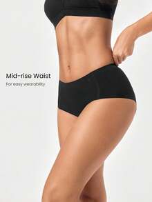 GLOWMODE 1 Packung sichere, wasserdichte, schnell trocknende, undurchlässige Slip-Unterwäsche mit mittlerer Taille für Menstruation, Wochenbett, tägliche Aktivitäten, Lässig und Büroarbeit