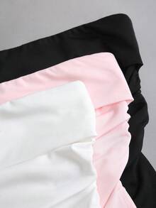 Sweetra Petite Áo cánh không tay xẻ tà viền nhún thanh lịch, Bộ đồ công sở nhỏ nhắn, Mùa thu - Đỏ và trắng - Xem 8