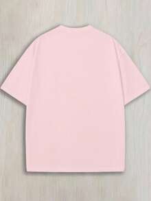 INAWLY Damtröja med figurnära motiv och rolig katt- och kockmotiv, avslappnad sommartopp - Rosa - Visa 2