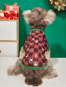 PETSIN ​Red Christmas Dog Shirt Santa Snowman Pattern​ Pet Clothes - Multicolor - View 3