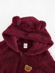 Cozy Pixies Baby Boy Cartoon Rabbit Ear Hooded Thickened Jumpsuit Fall Winter