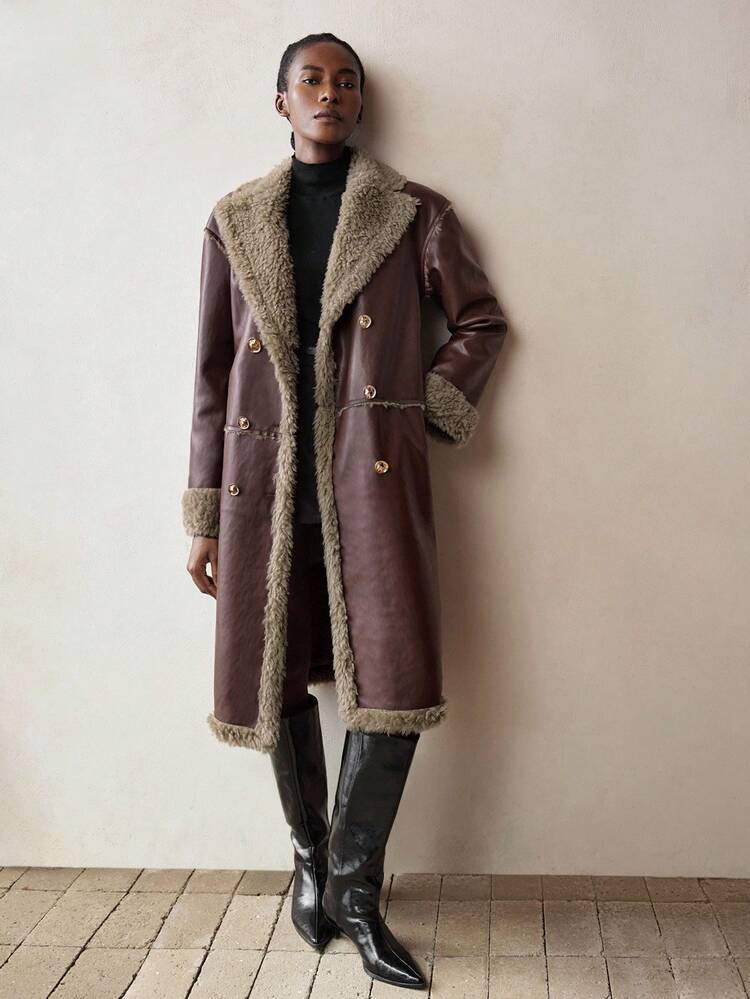 SHEIN Maija Modna damska kurtka termiczna z podszewką syntetyczną, jesień/zima