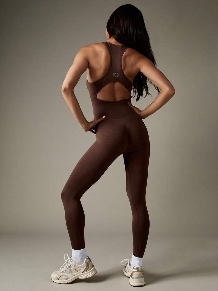 MISSGUIDED Tuta intera con schiena scoperta e canotta incrociata
