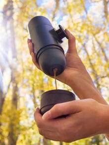 SHEIN 1 قطعة/مجموعة ماكينة قهوة محمولة صغيرة الحجم، متوافقة مع القهوة المطحونة والإسبريسو، صانعة قهوة يدوية، للتشغيل اليدوي - مناسبة للتخييم والخارج واستخدام السيارة