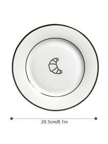 Cirelle 1PC Ceramic Plates Used In The Kitchen, With Various Different Elements In The Plates Suitable For Use By Various People - Multicolor - Ver 8