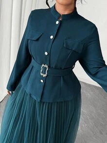 Elenzga 永不过时的万圣节大码套装，哥特式预科，周三风格（周三美学），亚当斯风格（不是家庭） - 綠色 - 查看 8