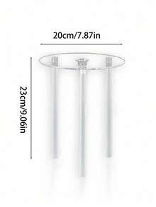 SHEIN 1 pièce Présentoir à gâteau en plastique à 3 étages, support de présentation de desserts rond pour mariage, anniversaire, fête des mères, remise de diplôme, fête, décoration de cuisine, plateau de service à la maison