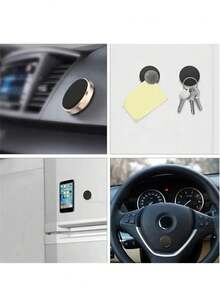 SHEIN 1PC Round Magnetic Phone Holder – Strong Suction, Multifunctional & Sleek Design, Durable Bracket For Convenient Mobile Phone Mounting