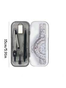 1 Set Four-Piece Professional Ruler Kit: Triangle Rulers, Straight Ruler, Protractor, Anti-Scratch Transparent Ruler. Ideal For Office Workers, Designers, Crafters-For Technical Drawing, Sketching, Daily Measurement. Premium Shatter-Resistant Material; Bold Scales For Easy Reading, Transparent Design For Precision. Lightweight, Fits Pencil Cases. Must-Have For Pros, Great Gift, Boosts Work Efficiency. - Multicolor - View 3