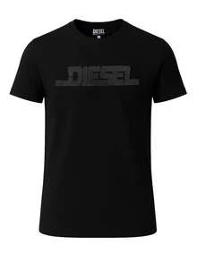 Diesel Men's T-Shirts Comfortable Versatile Lightweight Daily Weekend Sports Black A16861-RPATI-900 - Black - View 4