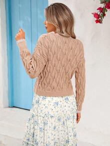 Vivid Eden Herbst/Winter Damen Ausgehen für Urlaubstermin Pullover, Herbst/Winter Ausgehen für Urlaub V-Ausschnitt Karomuster Ärmel Karomuster Damen Langarm Pullover, Urlaubsstrand Kleid, Schule, sehr einfache Kleidung, Damen Land, Bürokleidung, Old Money Kleidung, Lehrerkleidung, Verabredungskleidung, Abschlusszeit, Herbst Damen, Herbst/Winter Pullover, apricotfarbener Pullover, Weihnachtsatmosphäre Party Pullover - Pink - Übersicht 2