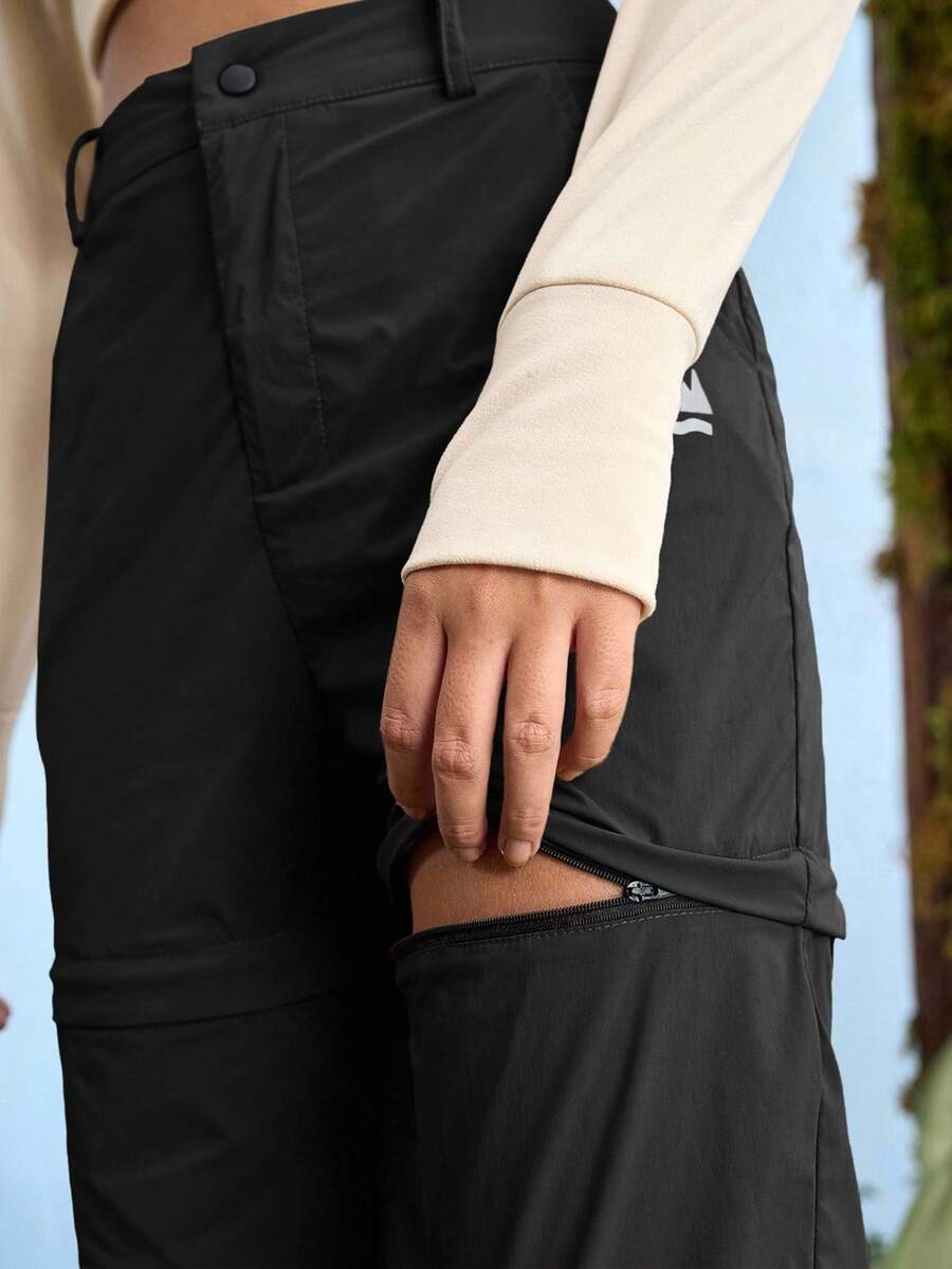 In My Nature Women's Minimalist Breathable Quick-Dry Detachable Leg Hiking Pants Women Hiking Pants Women Cargo Pants Women Zip Off Pants Convertible Hiking Pants Tactical Pants Women Convertible Pants Women - Black - View 1