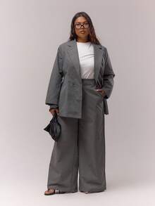 MUSERA Quần âu cỡ lớn mùa đông mùa thu mùa thu mùa đông mùa thu - Xám - Xem 2