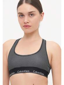 Calvin Klein Women's Bralette Black - Black and White - View 2