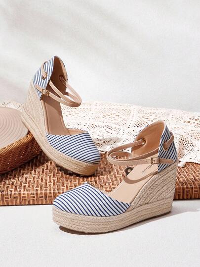 Styleloop Damen Bequeme Plateau-Keilabsatz Slip-On Schuhe