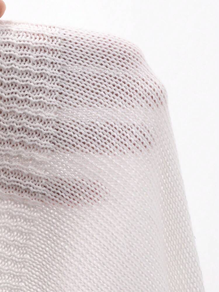 Women's Loose Long Sleeve Split Hem Long Sweater