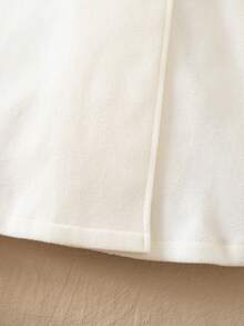 Emery Rose Kids Emery Rose Kids Young Girl Cute White Hooded Jacket, Gloves Set, Versatile For Autumn/Winter Fall