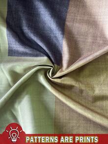 EMERY ROSE 大码女式休闲全身印花圆领宽松 3/4 袖衬衫，秋冬款 - 杏色 - 查看 8