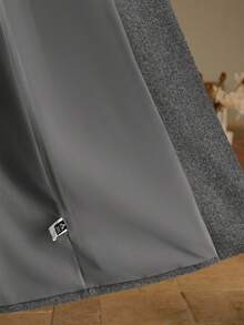 Anewsta Damen Oversized Kragen Mittellanges Mantel, Herbst/Winter - Dunkelgrau - Übersicht 12