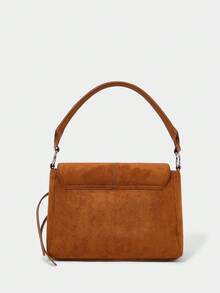 SHECARRY Women's Adjustable Buckle Design Fashion Handbag For Daily Use - Brown - View 5