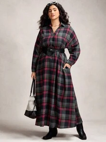 Zelara 大码休闲条纹长款衬衫裙 西部风女装 节日波西米亚风嬉皮女牛仔装 复古波西米亚风夏季波西米亚风复古女装夏季春假狂欢装 节日春假装 格子裙 女式格纹裙 格子长款裙 格子衬衫裙 女式格子裙 Polo 衫 别致冬季长款格子裙 商务 - 彩色 - 查看 5