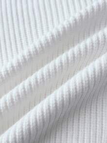 SHEIN Maglione bianco in maglia con nappe carine per ragazze pre-adolescenti, alla moda e versatile per uscite - Bianco - Visualizzare 9