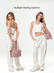 GLOWMODE Grab And Glow 6L 柔软舒适网眼可调节肩带斜挎包单肩方形手提包健身房工作室旅行度假日常休闲装 - 乾枯玫瑰色 - 查看 2