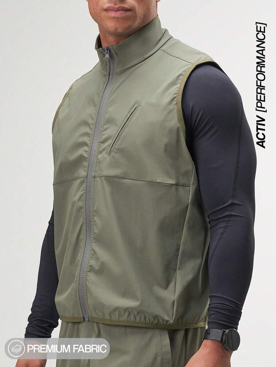 ARC Activewear 全拉链背心夹克高性能上衣健身房运动长袖运动服