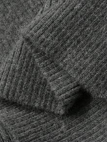 DAZY Damski, jednokolorowy, dzianinowy kardigan z długim rękawem, bezrękawnik z dzianiny i spodnie z dzianiny, 3 części, zestaw casualowy, jesień/zima - Szary - Zobacz 9