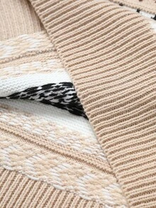 Manfinity Hypemode 男士休闲落肩圆领长袖毛衣，秋冬 - 彩色 - 查看 5