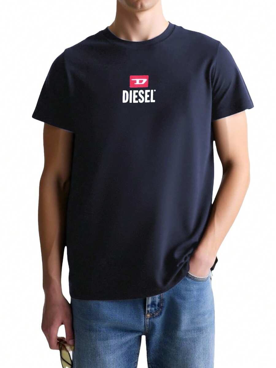 Diesel Men's T-Shirts Dark Blue - Navy Blue - View 1