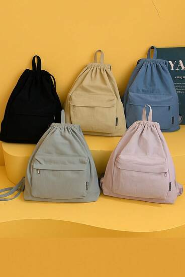 Joivida Lightweight Drawstring Backpack, Versatile Sport/ Travel Simple Backpack, Outdoor Fitness Unisex Casual Drawstring Bag, Back To School Essentials, Bag For School College, Preppy Backpack For School