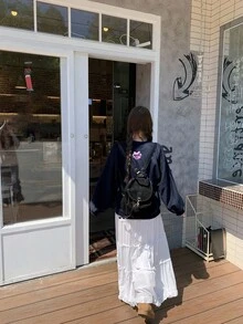 DAZY Women's Embroidered Crew Neck Thermal Lined Long Sleeve Sweatshirt, Autumn/Winter