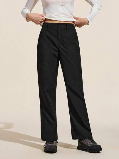 Easithlete Pantalones deportivos y joggers de unicolor minimalistas y casuales para mujer