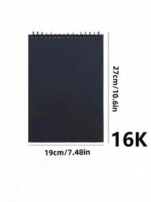 SHEIN 1 件 30 张素描本、素描板、生活绘画垫顶部螺旋装订无酸艺术素描本、艺术绘画纸适合成人初学者和艺术家返校 - 黑色 - 查看 8