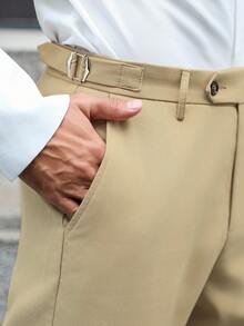 Calvornis 男士时尚百搭休闲日常修身西装裤男士正装裤男士长裤夏季透气男士休闲裤卡其色裤子男士斜纹棉布裤男士卡其色斜纹棉布裤卡其色正装裤男士米色裤子男士米色正装裤修身米色裤子男士米色休闲裤男士修身裤卡其色裤子 - 卡其色 - 查看 6